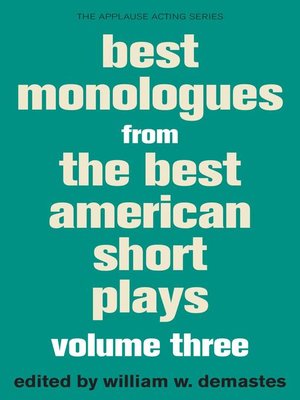 cover image of Best Monologues from the Best American Short Plays
